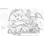 Dibujo para colorear Dibujo De Princesa Cindirela Para Pintar Y Colorear A Cenicienta Cinderella