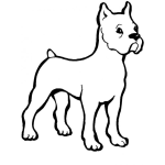 Dibujo para colorear Dibujo De Cachorrito Pitbull Para Pintar Y Colorear