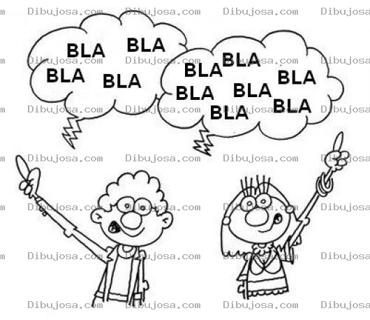 Dibujo para colorear Hablando Puras Babosadas Dibujo Para Pintar Y Colorear Nino Y Nina Blablablando Babosadas Bla Bla Bla