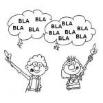 Dibujo para colorear Hablando Puras Babosadas Dibujo Para Pintar Y Colorear Nino Y Nina Blablablando Babosadas Bla Bla Bla