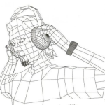 Dibujo para colorear Dibujo De Chico 3D Escuchando Muscia Con Audifonos Para Pintar Y Colorear Muchacho Dibujado y Renderizado En Autocad