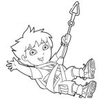 Dibujo para colorear Dibujo De Diego Primo Y Amigo De Dora Exploradora Para Pintar Y Colorear