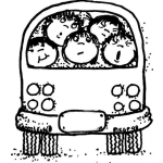 Dibujo para colorear Dibujo De Familia Viajando En Una Panelita Volkswagen Para Pintar Y Colorear
