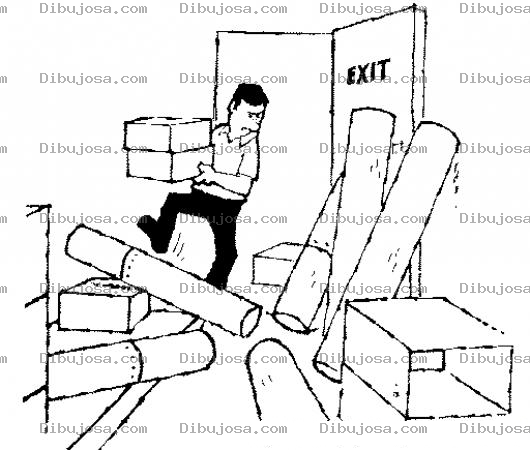Dibujo para colorear Dibujo De Bodegureo Trabajando Estibando Y Ordenando Cajas Para Pintar Y Colorear