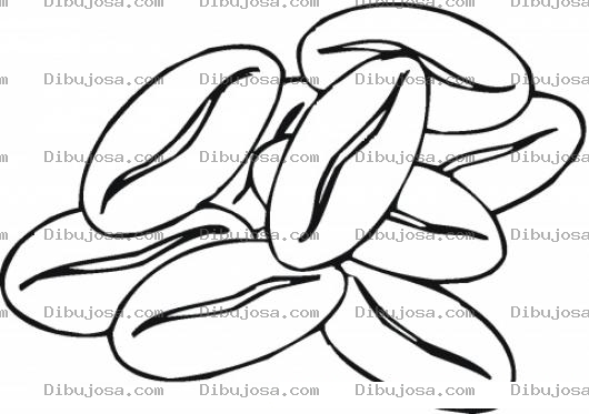 Dibujo para colorear Granos De Cafe Para Pintar Y Colorear Pepitas De Cafe