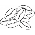 Dibujo para colorear Granos De Cafe Para Pintar Y Colorear Pepitas De Cafe