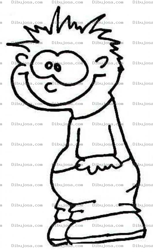 Dibujo para colorear Dibujo De Nino Gordito Para Pintar Y Colorear Gordo Pita Con Nudo