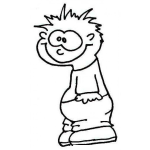 Dibujo para colorear Dibujo De Nino Gordito Para Pintar Y Colorear Gordo Pita Con Nudo