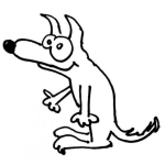 Dibujo para colorear Dibujo De Perrito Dando La Patita Para Pintar Y Colorear Chucho Saludando Con La Mano Extendida Diciendo Mucho Gusto