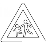 Dibujo para colorear Signo De Transito De Zona Escolar Para Pintar Y Colorear
