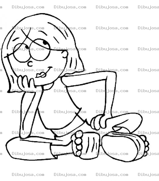 Dibujo para colorear Dibujo De Lizzie Mcguire Para Pintar Y Colorear Una Mujer De Familia