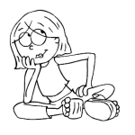 Dibujo para colorear Dibujo De Lizzie Mcguire Para Pintar Y Colorear Una Mujer De Familia
