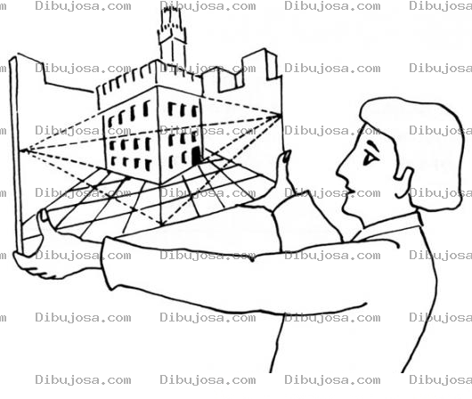 Dibujo para colorear Dibujo De Arquitecto Analizando Angulos Rectos Para Pintar Y Colorear
