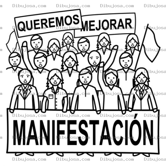 Dibujo para colorear Occupy Oakland Dibujo De Gente Manifestando Para Pintar Y Colorear