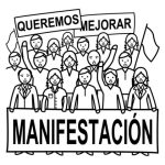 Dibujo para colorear Occupy Oakland Dibujo De Gente Manifestando Para Pintar Y Colorear