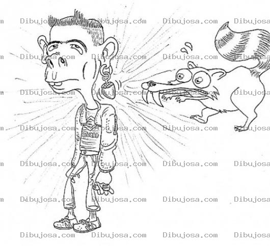Dibujo para colorear Cuidado Con Los Aretes Para Pintar Y Colorear