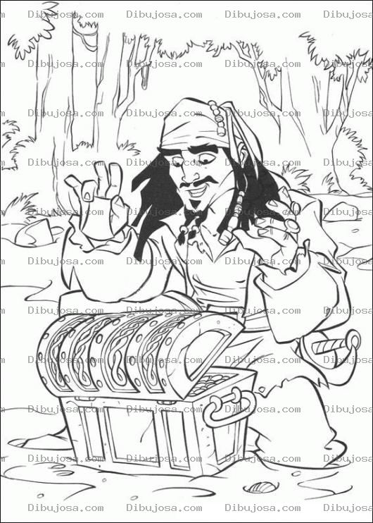 Dibujo para colorear Piratas Del Caribe Para Pintar Y Colorear