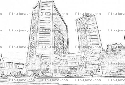 Dibujo para colorear Banco Industrial De Guatemala Dibujo De Las Torres Del Banco Industrial Oficinas Centrales En Zona 4 Para Pintar Y Colorear Al Banco Mas Grande De Guatemala
