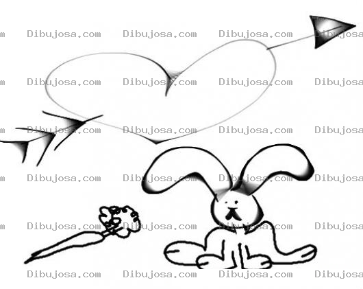 Dibujo para colorear Dibujo De Corazon De Conejo Enamorado Para Pintar Y Colorear
