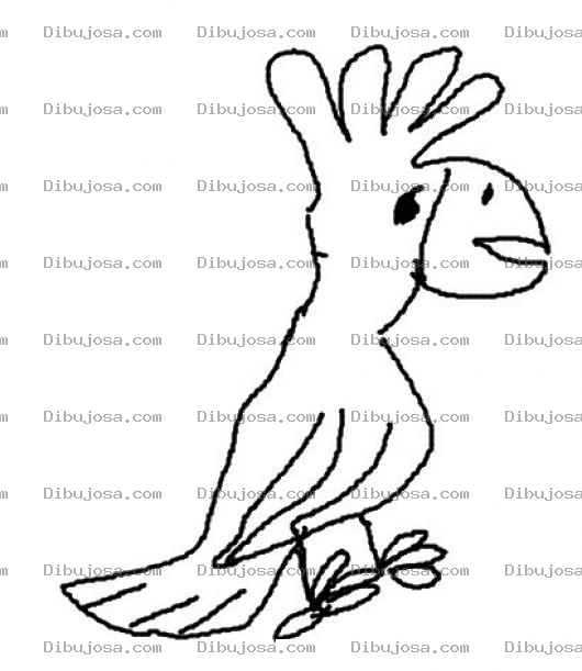 Dibujo para colorear Dibujito De Loro Para Pintar Y Colorear