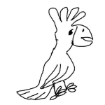 Dibujo para colorear Dibujito De Loro Para Pintar Y Colorear
