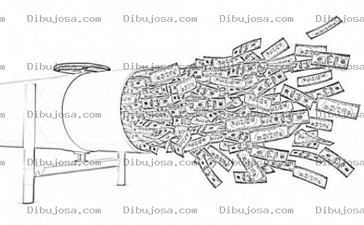 Dibujo para colorear Un Millon De Dolares Diarios Dibujo De La Maquina De Dinero Para Pintar Y Colorear