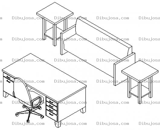 Dibujo para colorear Dibujo De Muebles De Recepcion Para Pintar Y Colorear