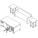 Dibujo para colorear Dibujo De Muebles De Recepcion Para Pintar Y Colorear