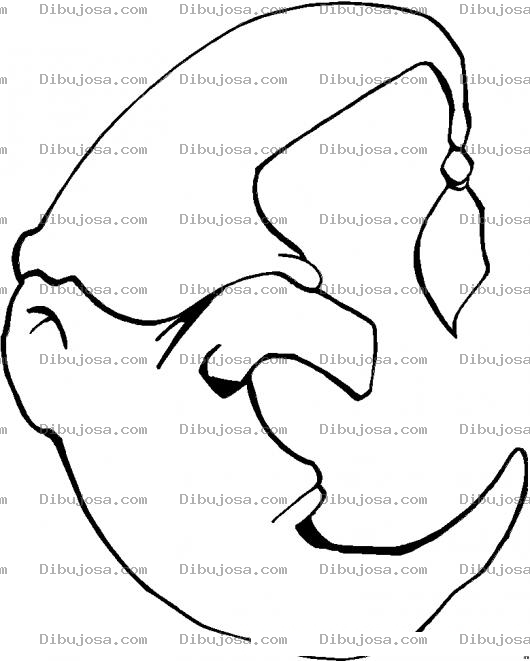 Dibujo para colorear Dibujo De La Luna Durmiendo Para Pintar Y Colorear