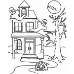 Dibujo para colorear Casa Embrujada Para Colorear