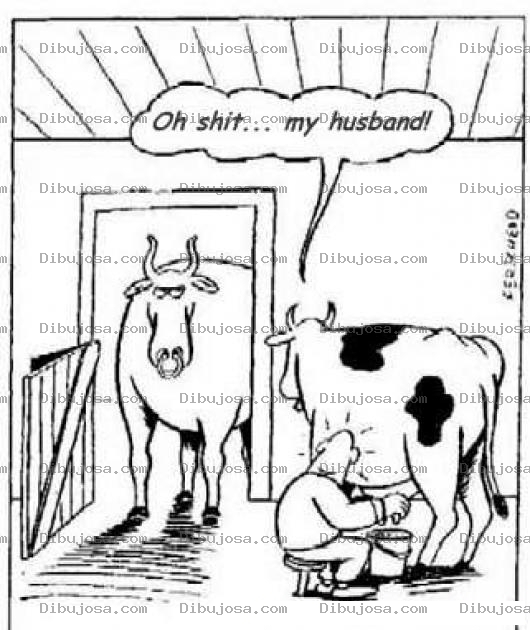 Dibujo para colorear Dibujo De Vaca Ordenada por el Lechero Para Pintar Y Colorear
