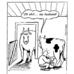 Dibujo para colorear Dibujo De Vaca Ordenada por el Lechero Para Pintar Y Colorear
