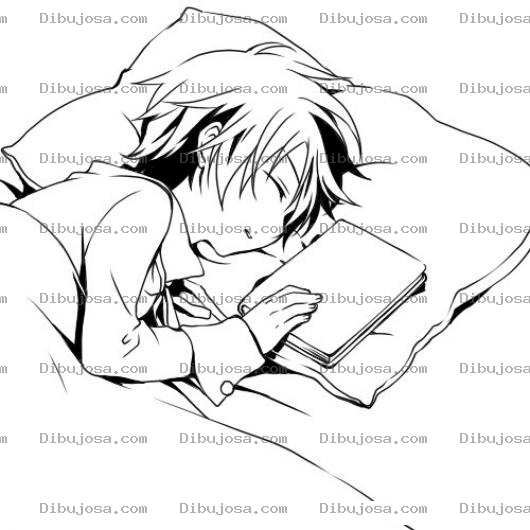 Dibujo para colorear Dibujo De Nino Durmiendo Con La Biblia En Su Almohada Para Pintar Y Colorear