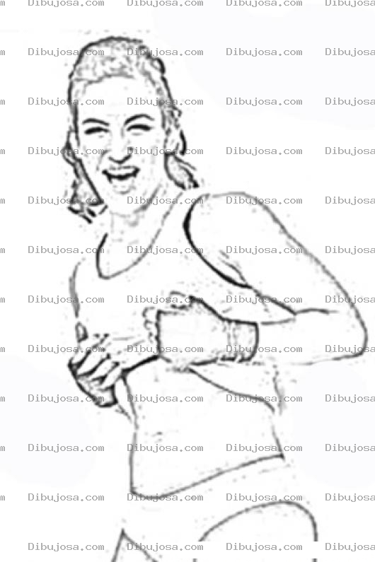 Dibujo para colorear Dibujo De Miesha Tate Peleadora De Mma Para Pintar Y Colorear