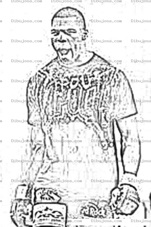 Dibujo para colorear Dibujo De Herschel Walker Peleador De Mma Para Pintar Y Colorear