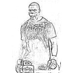 Dibujo para colorear Dibujo De Herschel Walker Peleador De Mma Para Pintar Y Colorear