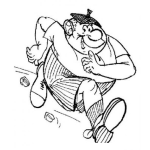 Dibujo para colorear Dibujo De Gordito Corriendo Para Colorear