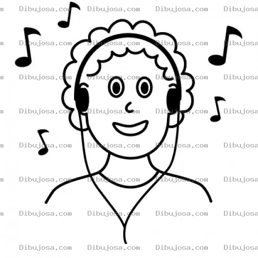 Dibujo para colorear Quiero Escuchar Musica Dibujo Para Pintar Y Colorear Chico Escuchando Musica Con Audifonos