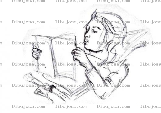 Dibujo para colorear Dibujo De Hombre Leyendo Un Libro Acostado En La Cama Para Pintar Y Colorear