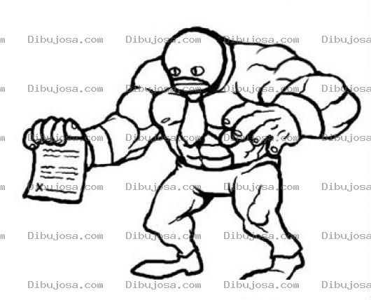 Dibujo para colorear Aboganster Dibujo De Cobrador Para Pintar Y Colorear Abogamster Con Contrato Firmado