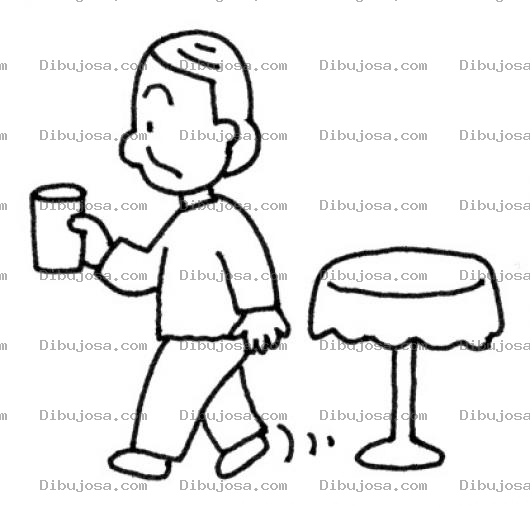 Dibujo para colorear Dibujo De Abuelita Con Vaso De Agua Para Pintar Y Colorear