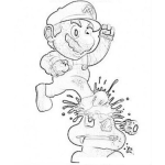 Dibujo para colorear Fatality De Mario Bros Para Pintar Y Colorear