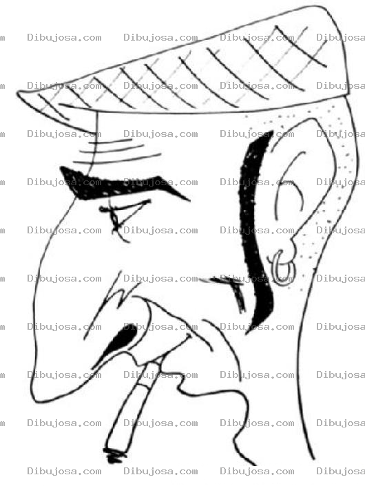 Dibujo para colorear Perfil Gallego Para Pintar Y Colorear El Perfil De Un Hombre Gallego
