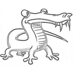 Dibujo para colorear Dragon De La Hera De Hielo Para Pintar Y Colorear Iguana Geko Cutete Prehistorico Y Jurasico