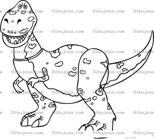 Dibujo para colorear Pintar dinosraurio de toy stroy