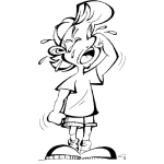 Dibujo para colorear Dibujo De Nino Llorando A Mares Para Pintar Y Colorear