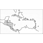 Dibujo para colorear Mapa De Centroamerica Y El Caribe Para Pintar Y Colorear