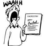 Dibujo para colorear Estudiante Triste Dibujo De Examen De Quimica Reprobado Para Pintar Y Colorear Alumno Llorando