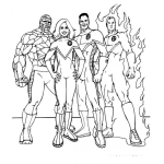 Dibujo para colorear 4fantasticos Dibujo De Los 4 Fantasticos Para Pintar Y Colorear A Los Cuatrofantasticos Cuatro Fantasticos