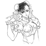 Dibujo para colorear Chun Li Dibujo De La Chinita Chunli Para Pintar Y Colorear A Chun Lee De Street Fighter